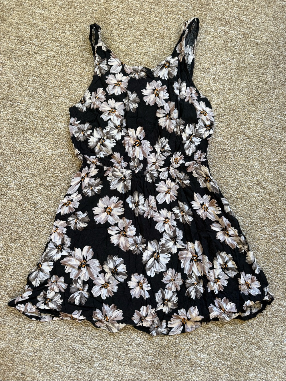 Forever 21 Black Floral Sleeveless Dress